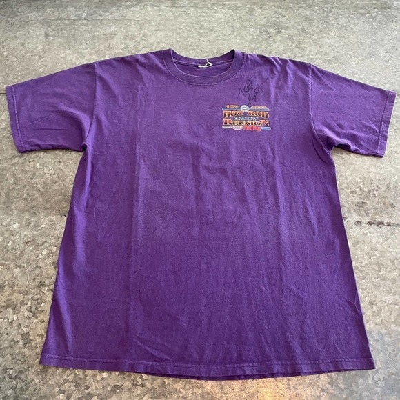 Vintage Robert Hight Autographed T-Shirt XL John Force Racing Hot Rod NHRA Y2K - Picture 2 of 13